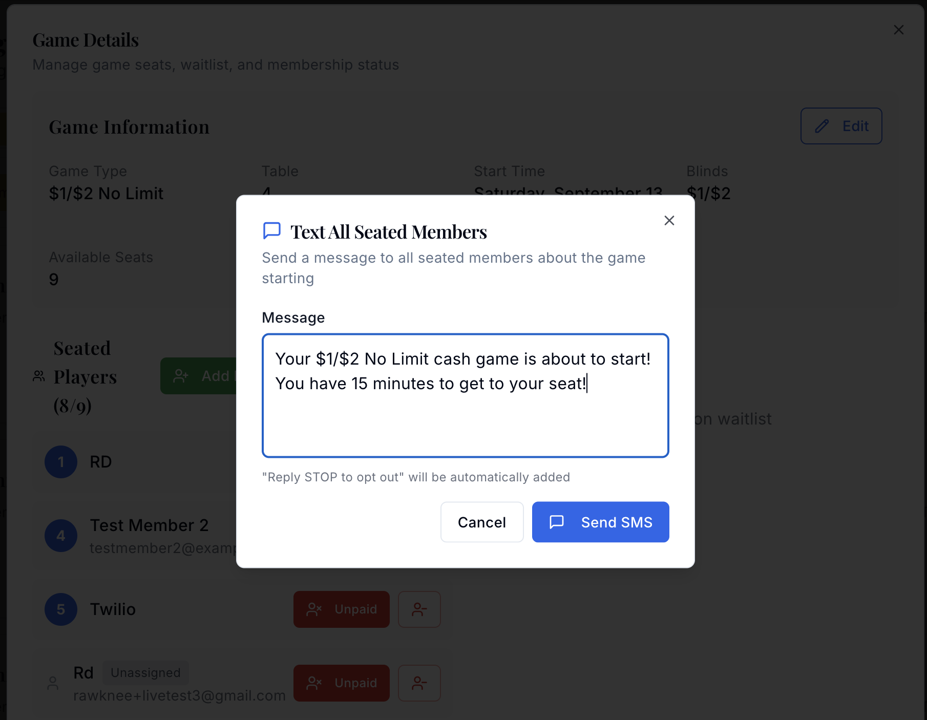Communication & Notifications interface screenshot 1